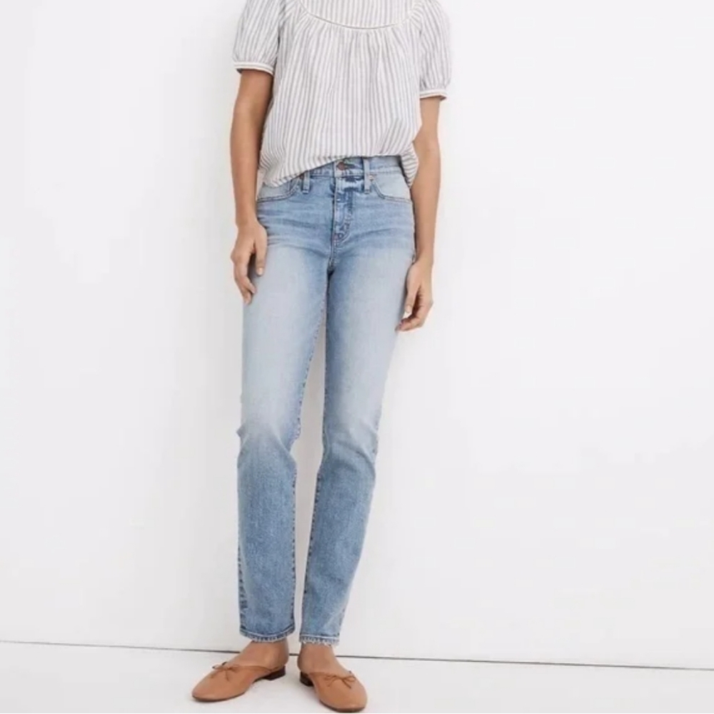  Madewell Tomboy Straight Jeans in Glover Wash 